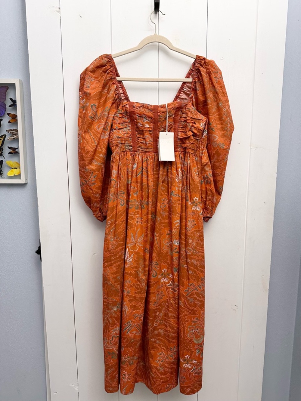 Ulla Johnson Leilani Cotton Maxi Dress In Red Orchid Size 6 - Picture 11 of 16